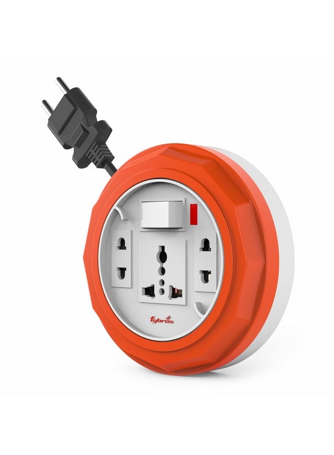 Fybros Comex 2 Pin Extension Cord, Extension Box, Power Strip with International Sockets Extension Board, 2 Year Warranty, 5 Meter Heavy Duty Cable, (Multicolor)- Made in India - Image 1