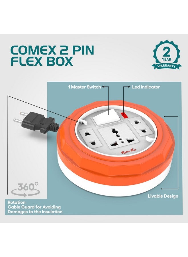 Fybros Comex 2 Pin Extension Cord, Extension Box, Power Strip with International Sockets Extension Board, 2 Year Warranty, 5 Meter Heavy Duty Cable, (Multicolor)- Made in India - Image 4