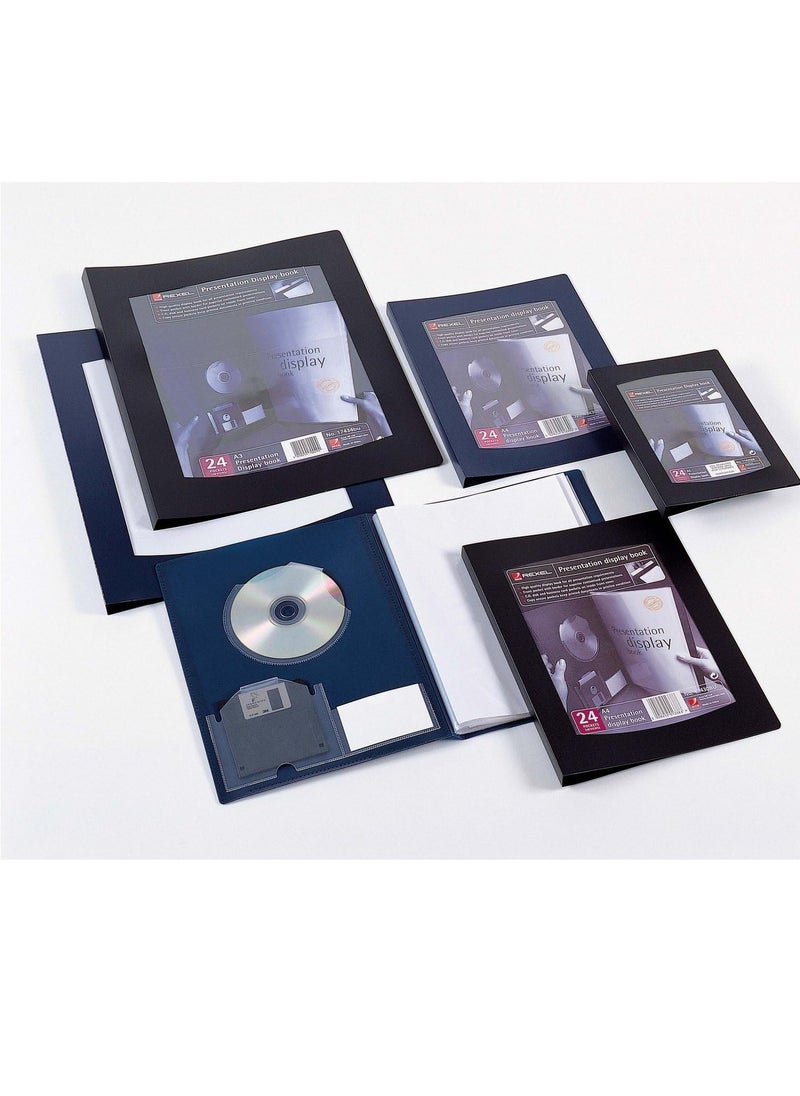 1 Pack Clear View A4 Black Display Book (Pack of 12)