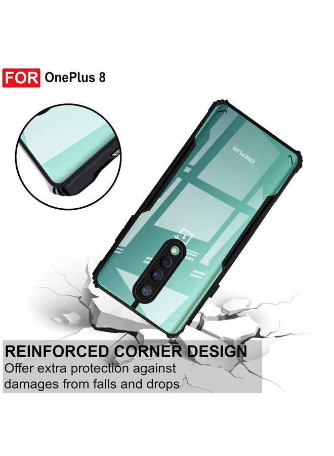 ZAPCASE غطاء خلفي Zapcase لهاتف OnePlus 8 | غطاء خلفي متوافق مع OnePlus 8 | غطاء خلفي حماية هجين 360° | غطاء شفاف مع حماية الكاميرا | TPU + PC أسود غير لامع - Image 4