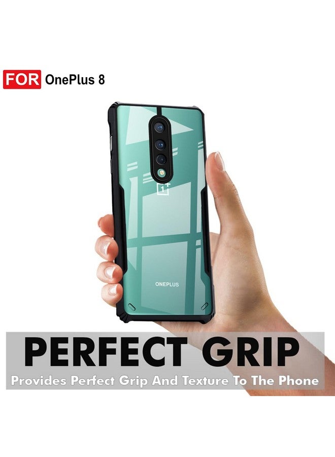ZAPCASE غطاء خلفي Zapcase لهاتف OnePlus 8 | غطاء خلفي متوافق مع OnePlus 8 | غطاء خلفي حماية هجين 360° | غطاء شفاف مع حماية الكاميرا | TPU + PC أسود غير لامع - Image 3