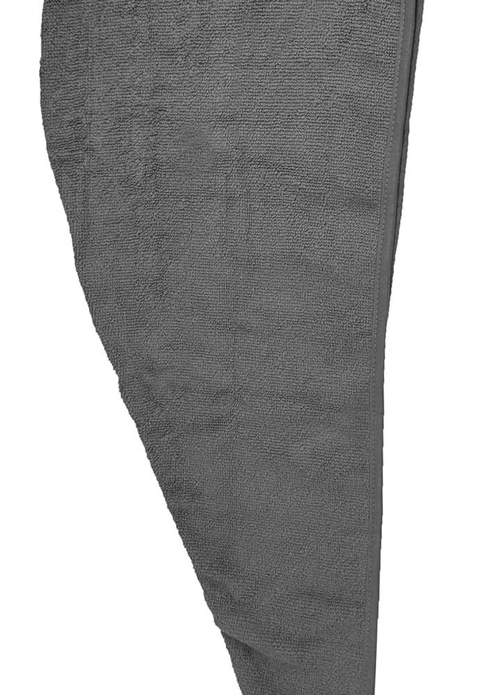 Siesta Zen Premium Quality 100% Combed Cotton Hair Drying Towel - Grey - Image 4