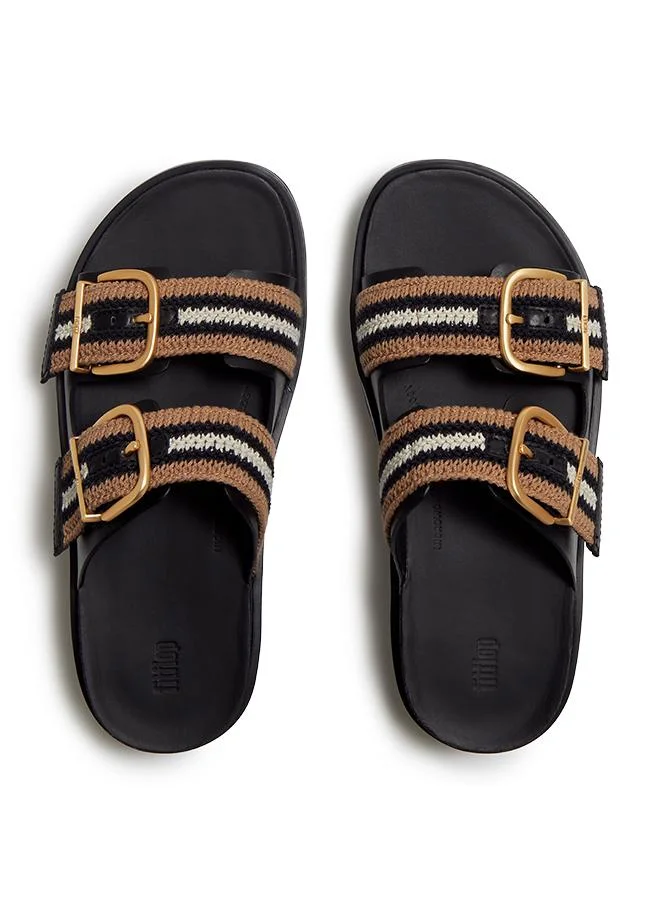 Fitflop GEN-FF MAX BUCKLE STRIPE-WEBBING TWO-BAR SLIDES