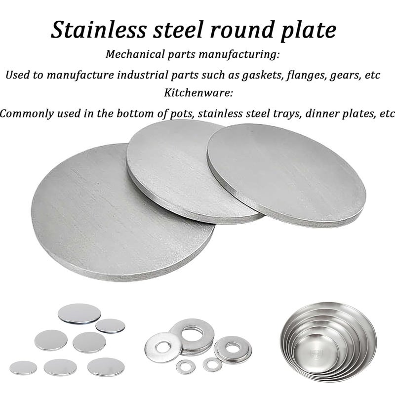 Metal Round Plate， 2 Pcs 300mm Diameter Thickness 0.6mm-5mm Round Metal Plate for DIY, Crafting,(0.8mm) - Image 5