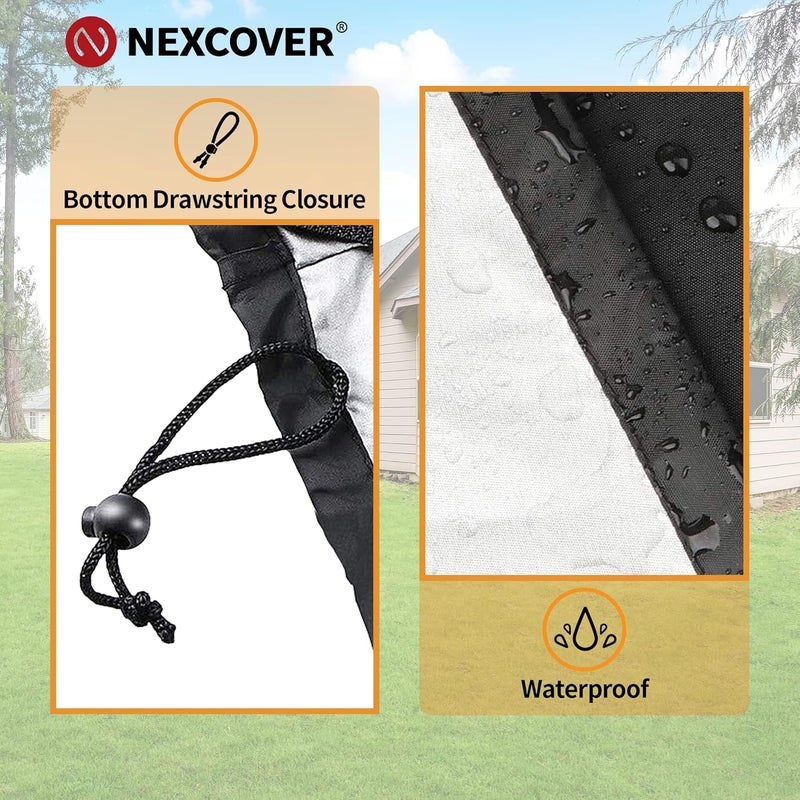 NEXCOVER غطاء لشواية الغاز - غطاء مقاوم للماء بقياس 70 بوصة، مقاوم لأشعة الشمس (UV)، سهل التركيب والإزالة، مقاوم للتلاشي والغبار، مناسب لشوايات Brinkmann Char-Broil وWeber Nexgrill وغيرها. - Image 4