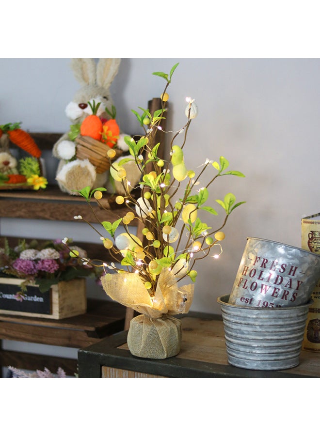 Dual Home New Easter Decorations Led Luminous Easter Egg Decoration Tree Scene Desktop Ornaments - Image 4