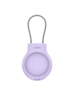 Generic For Apple AirTag Protective Case For Apple Tracker PC Security Lock Anti-lost Hanging Buckle Tracker Protective Case-Color:Light Purple-Applicable Models:Suitable For Airtag Locator  - Image 1