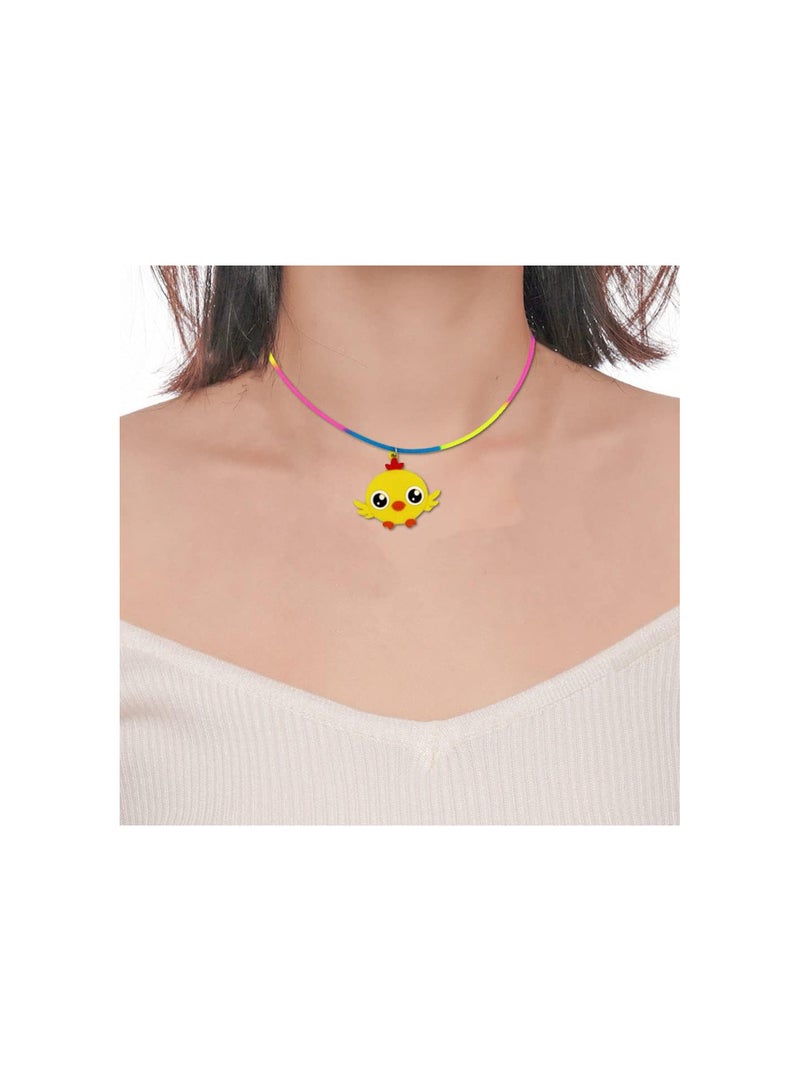 GGOOT 6Pcs Themed Animal Necklace Decorative Colored Silicone Necklace (Random Style) - Image 4