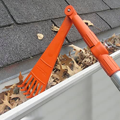 EZ Smart Mini Rake Head – Gutter Rake Tool for Removing Leaves & Debris from Roofs, Gutters & Hard-to-Reach Areas – Fits Standard Acme Thread & Recommended EZ Smart Pole (Not Included) - Image 1