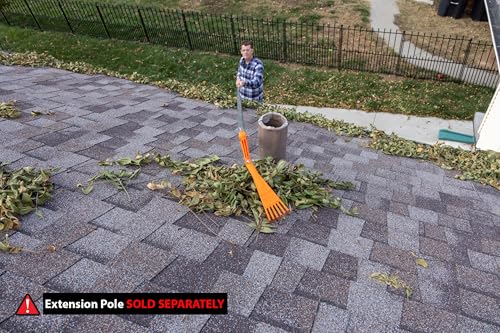 EZ Smart Mini Rake Head – Gutter Rake Tool for Removing Leaves & Debris from Roofs, Gutters & Hard-to-Reach Areas – Fits Standard Acme Thread & Recommended EZ Smart Pole (Not Included) - Image 4