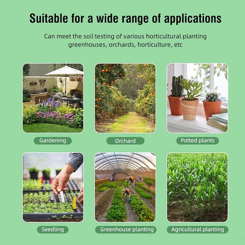 Digital Soil Tester 6 in 1 pH Moisture Light Fertility Temperature Meter LCD Backlight - Image 5