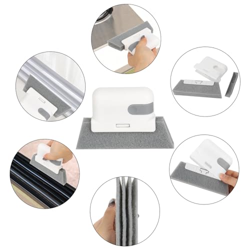 Machomby 8 Pcs Hand-held Groove Gap Cleaning Tools - Door Window Track Crevice Cleaning Brushes Blind Cleaner Duster, Window Magic Cleaning Brush for Shower Door, Car Vents, Air Conditioner, Keyboard - Image 3