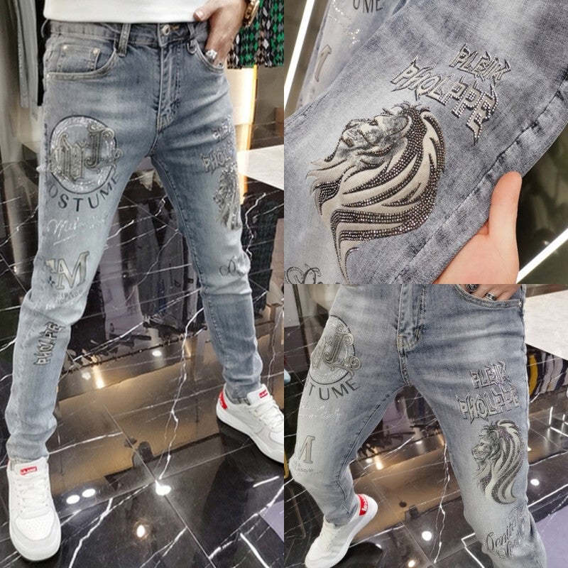 Unisex Classic Denim Jeans Loose Fit Daily Outdoor Wear - Image 2