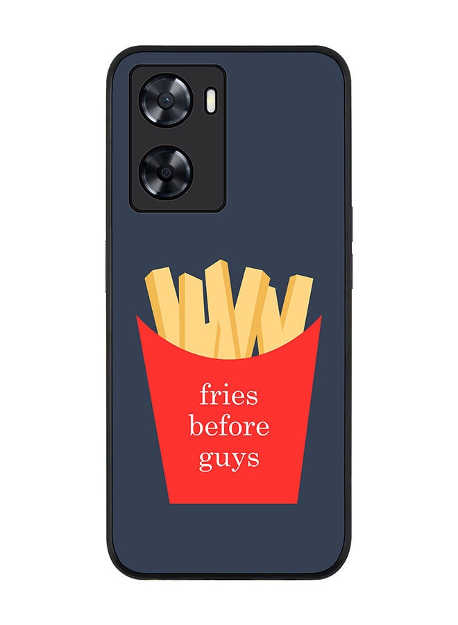 Stylizedd Rugged Black edge case for Oppo A57 4G/Oppo A77 4G/Oppo A77s Slim fit Soft Case Flexible Rubber Edges Anti Drop TPU Gel Thin Cover - Fries Before Guys - Image 1