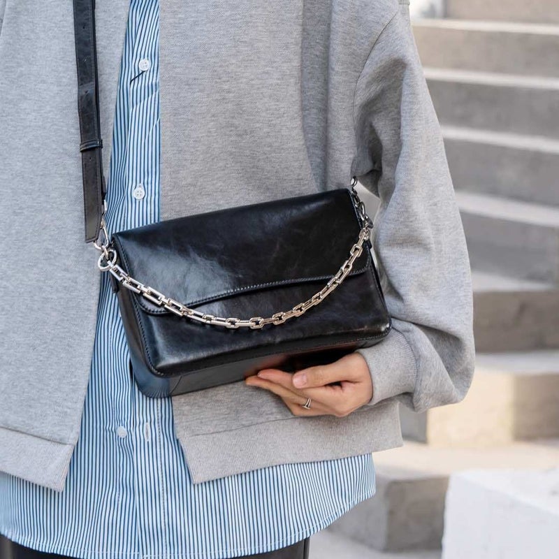 Niche Design Advanced Texture Western Style Chain Small Square Bag 2025 Spring And Fashion All-Match Shoulder Crossbody Bag - Image 2