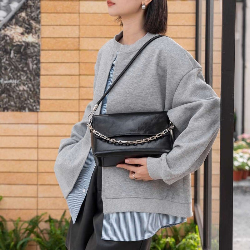 Niche Design Advanced Texture Western Style Chain Small Square Bag 2025 Spring And Fashion All-Match Shoulder Crossbody Bag - Image 3