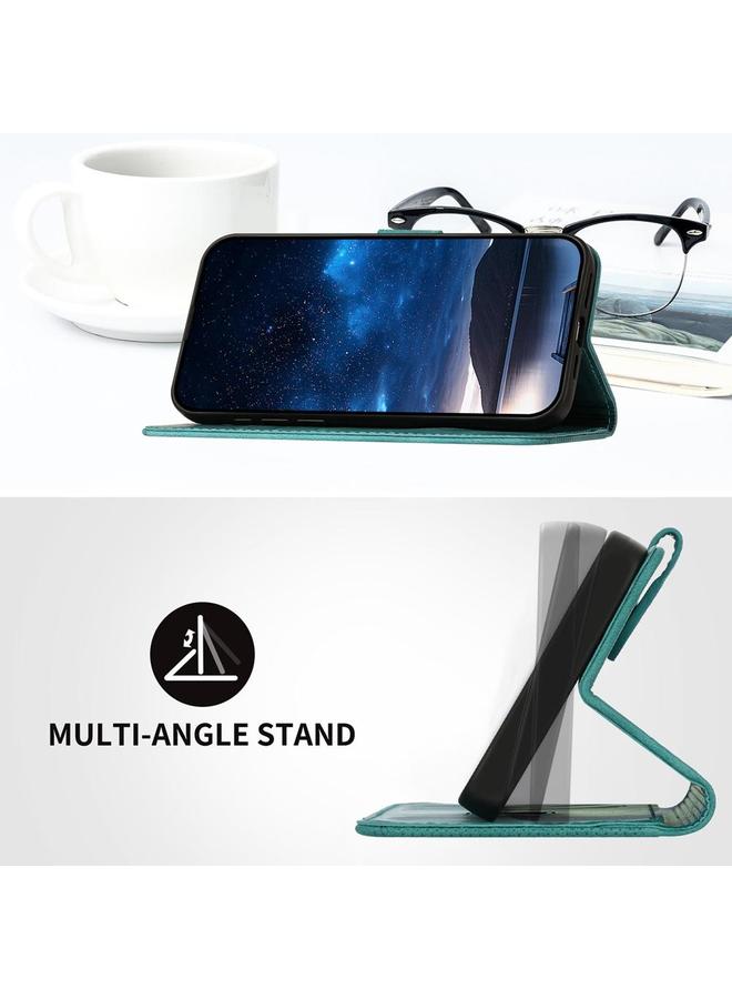 زبون جراب لهاتف Infinix Smart 6 Plus مصنوع من الجلد بتصميم شبكي هندي مع حبل تعليق. - Image 4