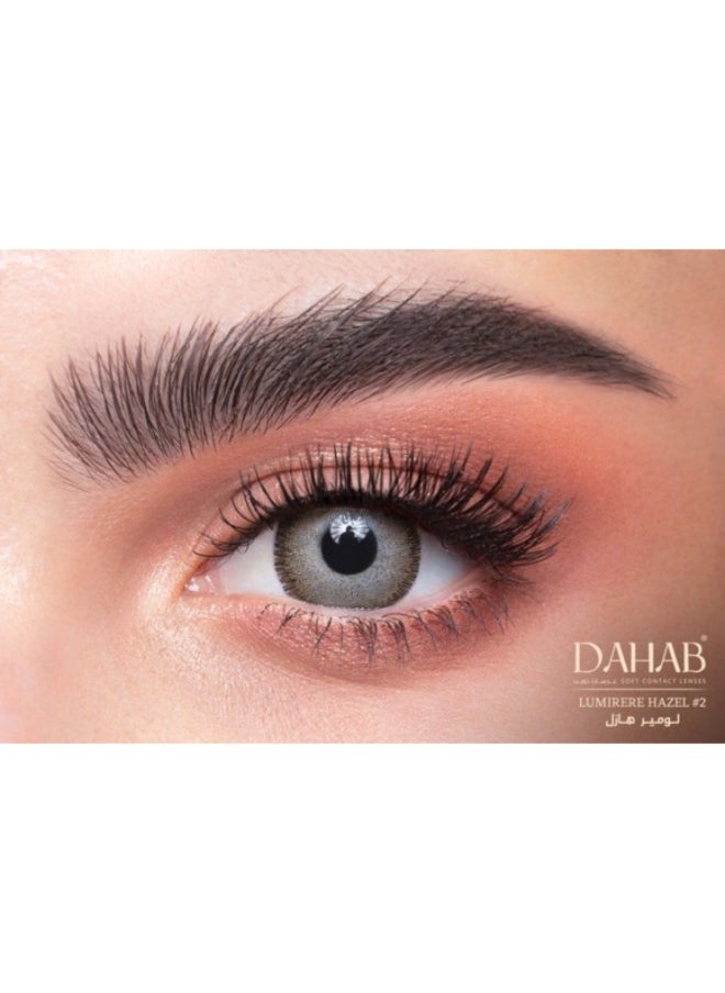 Dahab Lumirere Hazel 9 Months Disposable Contact Lenses, Colored Contact Lenses, Cosmetic contact lenses, Brown Contact Lenses, Pack Of 2  - Image 1