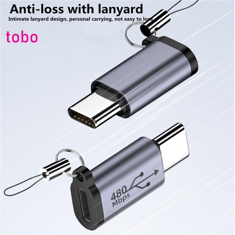 Tobo USB C Male to Lighting Female Adapter for 15/15 Pro/15 Pro Max/15 Plus,Gender Changer Connector,Type C Charger Connector Cable,for Phone 15 Charger Adapter,Not for Audio/OTG-TD-1298CC - Image 2