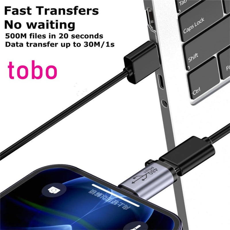 Tobo USB C Male to Lighting Female Adapter for 15/15 Pro/15 Pro Max/15 Plus,Gender Changer Connector,Type C Charger Connector Cable,for Phone 15 Charger Adapter,Not for Audio/OTG-TD-1298CC - Image 5