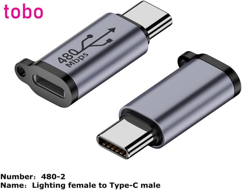 Tobo USB C Male to Lighting Female Adapter for 15/15 Pro/15 Pro Max/15 Plus,Gender Changer Connector,Type C Charger Connector Cable,for Phone 15 Charger Adapter,Not for Audio/OTG-TD-1298CC - Image 3