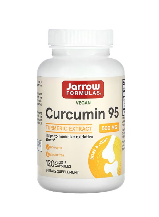 jarrow formulas Curcumin 95 Turmeric Extract 500 mg 120 Veggie Capsules