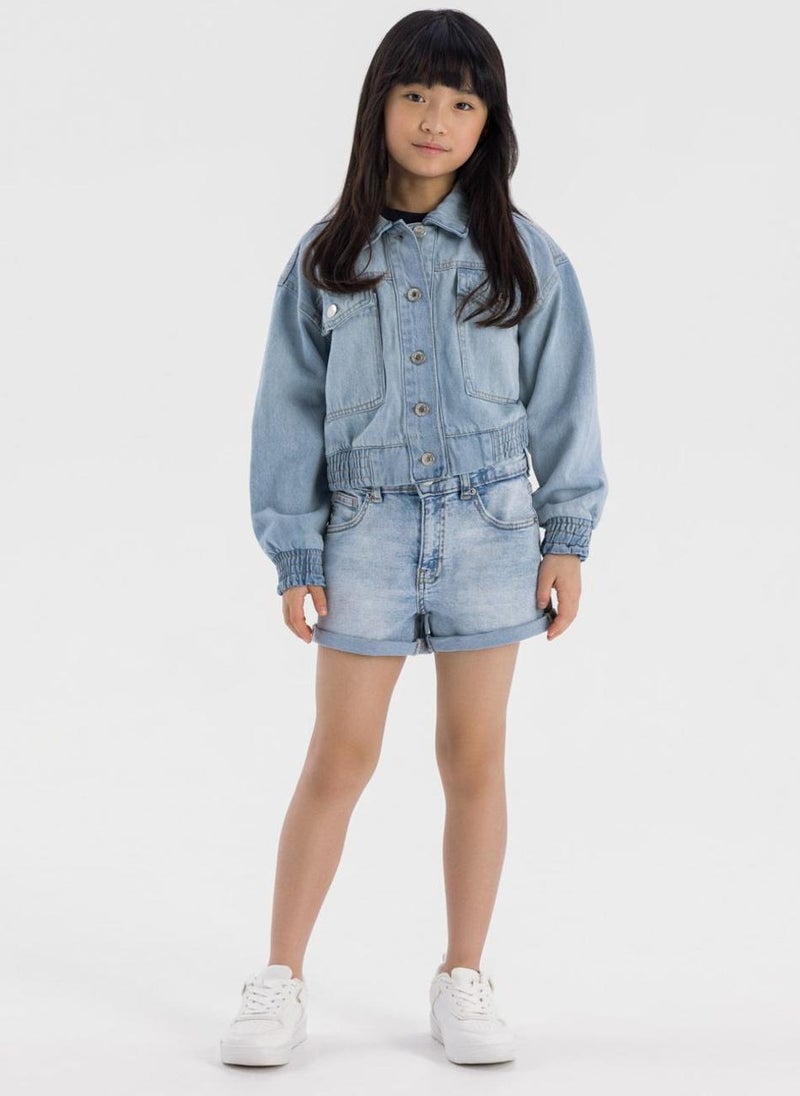 مينوتي شورت جينز للبنات المراهقات - Image 1