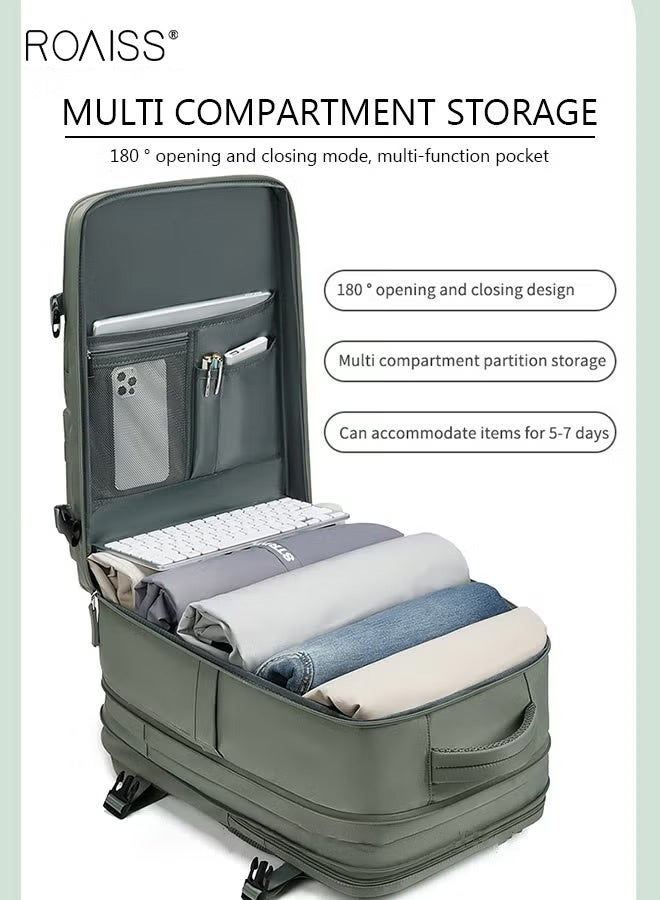 roaiss Unisex Multifunctional Backpack with Laptop Padding Compartment and Shoe Storage, Waterproof Large Capacity Bookbag, Carry On Weekender Bag with Wet and Dry Separation, Suitable for Daily Commute, Overnight Flight and Short Trip - Image 2