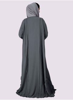 Sara Arabia Sara Arabia Casual Pleated Front Open Abaya  - Image 3