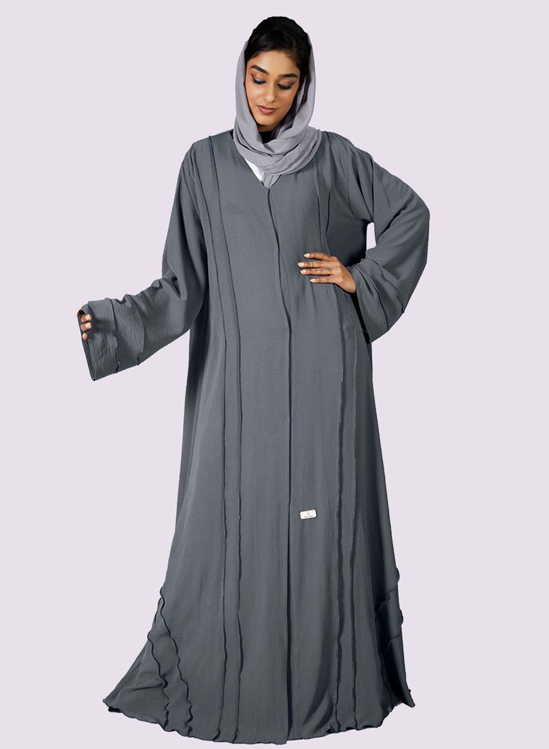 Sara Arabia Sara Arabia Casual Pleated Front Open Abaya  - Image 2