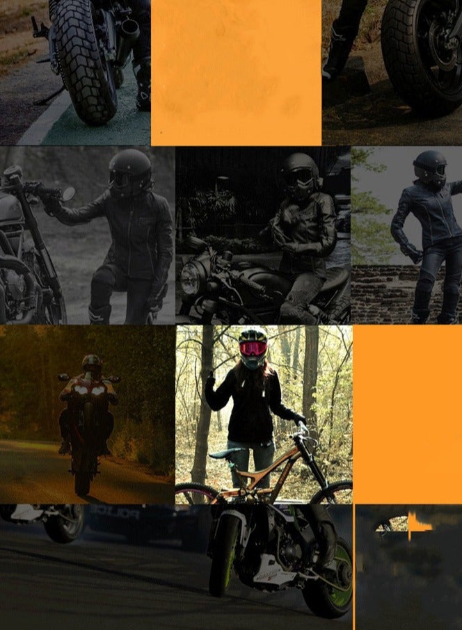 Detachable Mask Motorcycle Goggles,Adjustable Non-Slip Strap Retro Harley Helmet Mask - Image 3