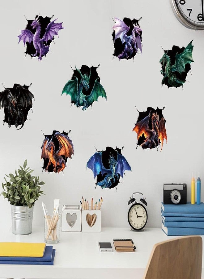 SUPERDANT Dragon 3D Wall Sticker 3D Wall Decals Peel and Stick Vinyl Art Decor 3D Dragon Stickers Decals for Boys Room Livingroom Bedroom Wall Decor Large Size Wall Decor - Image 1