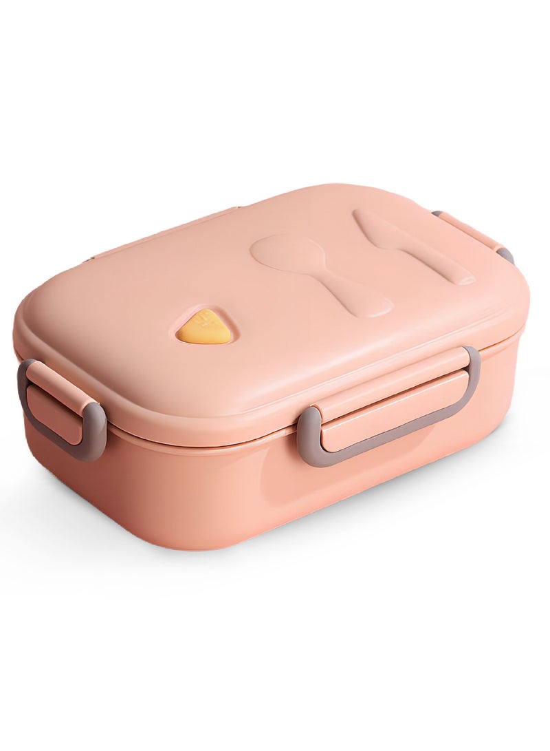 Baybee 1050 ML School Lunch Boxes for Kids with 3 Compartment | BPA Free, Food Grade Leak Proof Tiffin Box for School, Picnic & Outdoor | Hot Microwave Safe Food Container Kids Lunch Box for Boys Girls Pink - Image 1