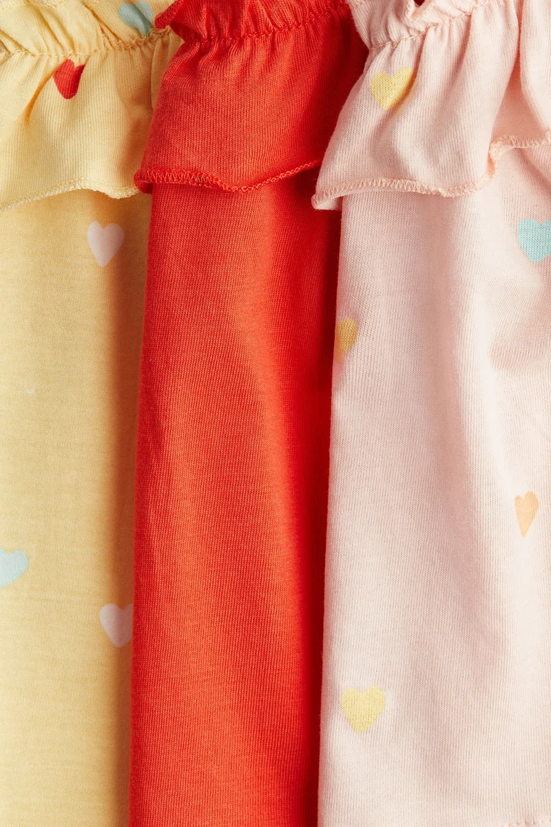 H&M 3-pack flounce-trimmed strappy tops