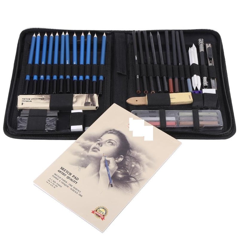 53 Arts 53ARTS 48PCS Professional Sketching Drawing Pencils Kit Carry Bag Art Painting Tool Set - Image 1