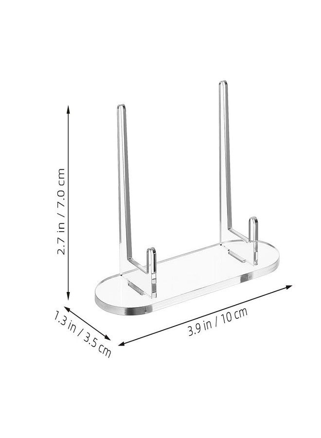 أموسفون حامل بطاقات أكريليك من قطعتين من آموسفن، حامل بطاقات رياضية، حامل إطار صور صغير، مناسب لحفلات الزفاف وأعياد الميلاد وديكور المنزل، الأبعاد: 1.3 × 2.7 × 3.9 بوصة - Image 4