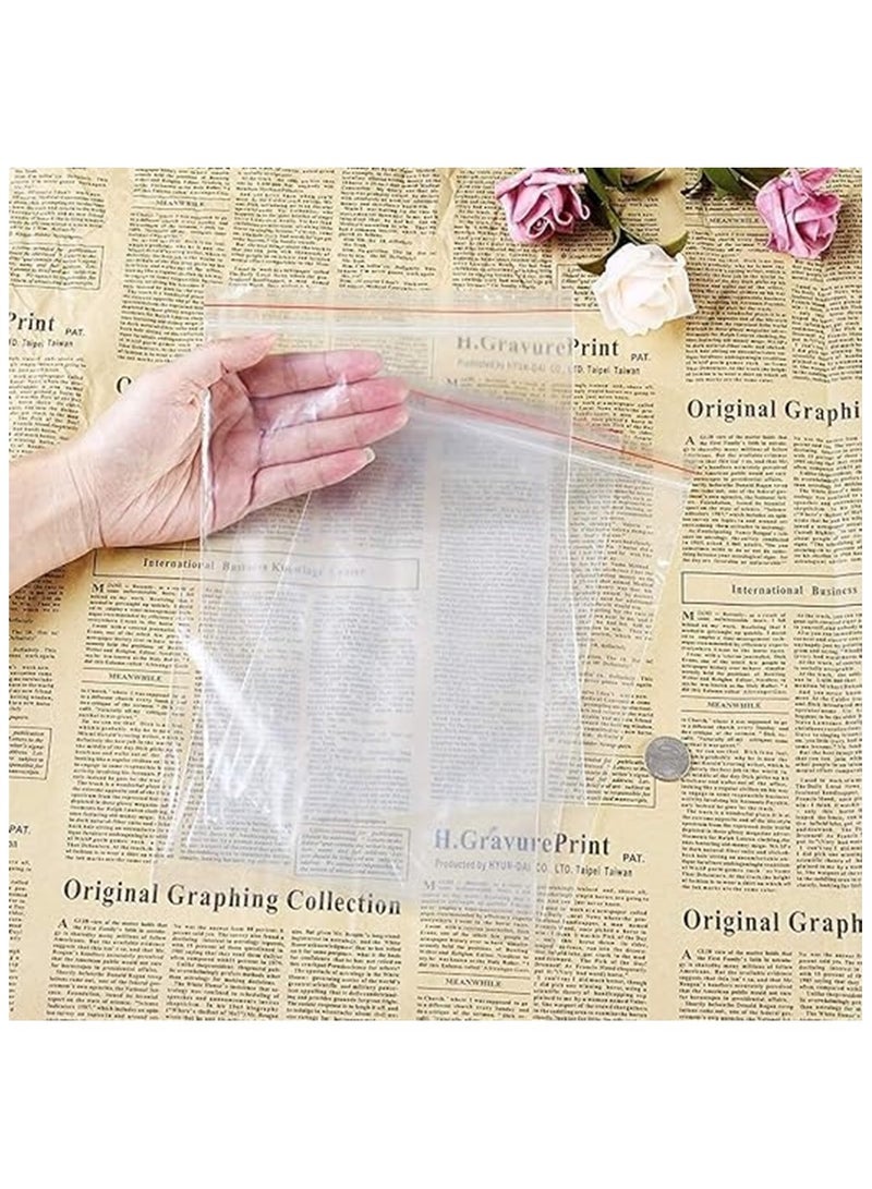 MARKQ [100 Piece] 4.8 X 6.8 inches Clear Poly Reclosable Zipper Lock Bags - Resealable Plastic Zipper Bags For Cookies, Treats, Coffee Beans, Dried Fruits, Popcorn, Party Supplies and More - Image 5