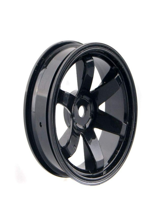 LAFEINA 4PCS Plastic Wheels Rims Diameter 52mm for 1/10 Scale On Road Touring Racing Drift Car HSP HPI Tamiya Yokomo (Black) - Image 5