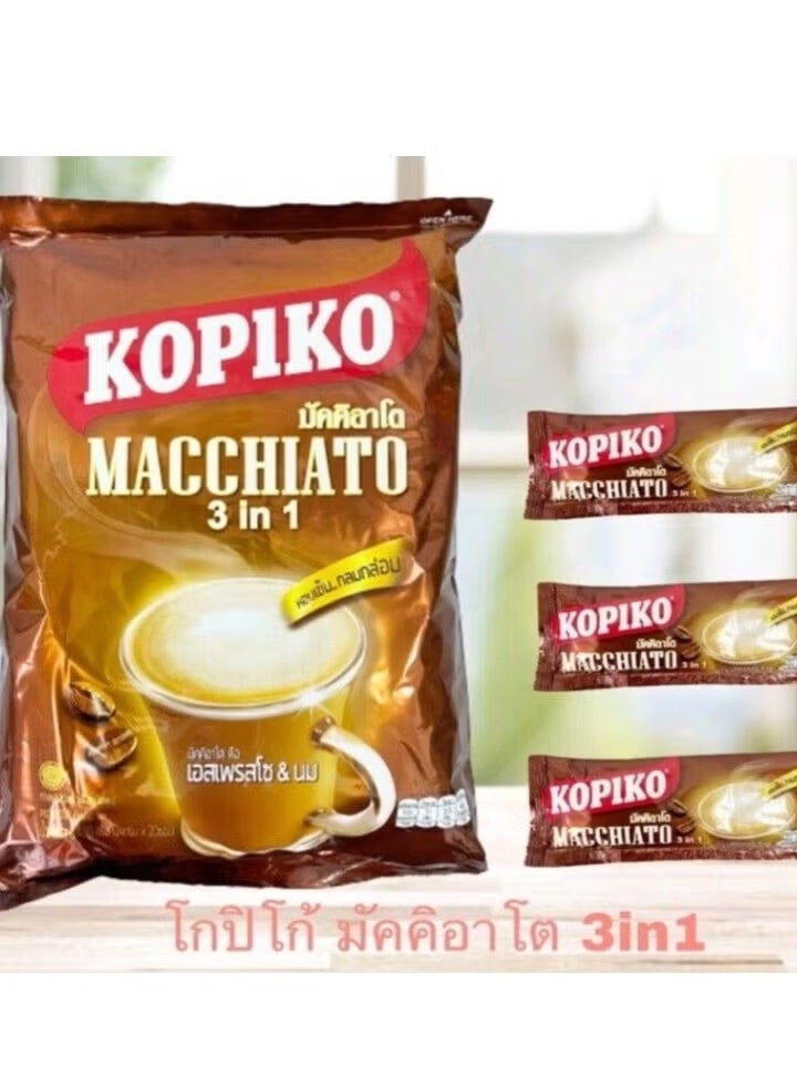 Kopiko 3 in 1 Macchiato Instant Coffee Sachets, Bold Aroma & Smooth Creaminess, 24 Pack - Image 3