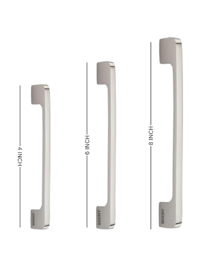 JAGGER JAGGER JAG331 Stainless Steel Kitchen Cabinet Drawer Handles Silver Chrome Finish Handles Furniture Door Pull Handles Pack of 5 8 INCH Silver  - Image 2