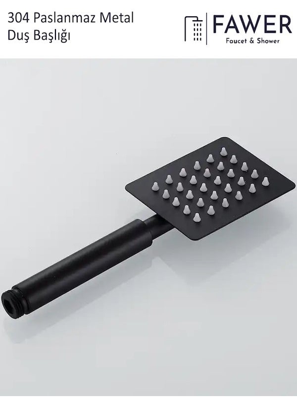 FAWER Faucet & Shower 304 Stainless Black Hand Shower Shower Head  - Image 1