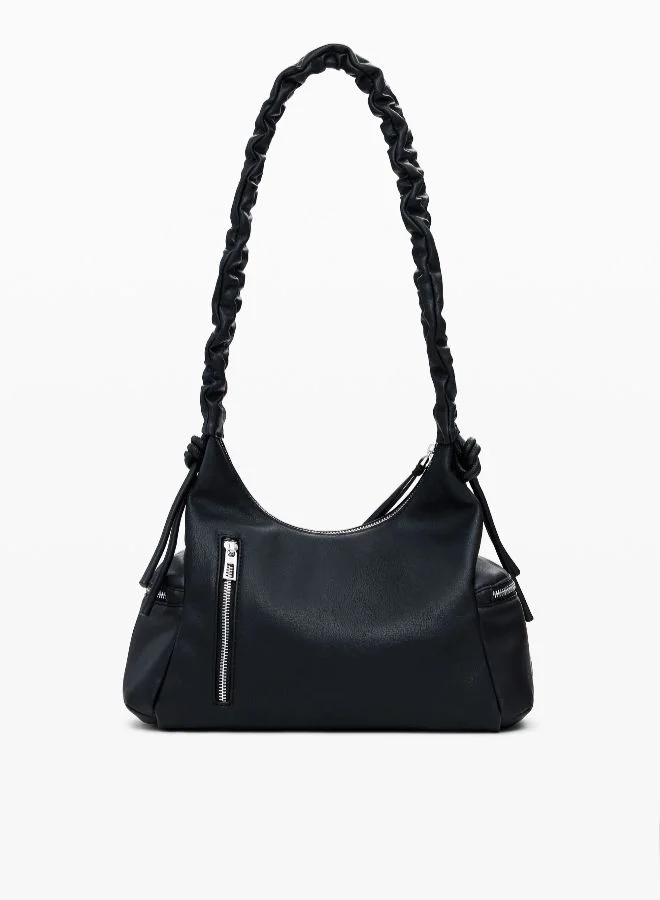 DESIGUAL Medium 3D Logo Bag With Ruched Handle
