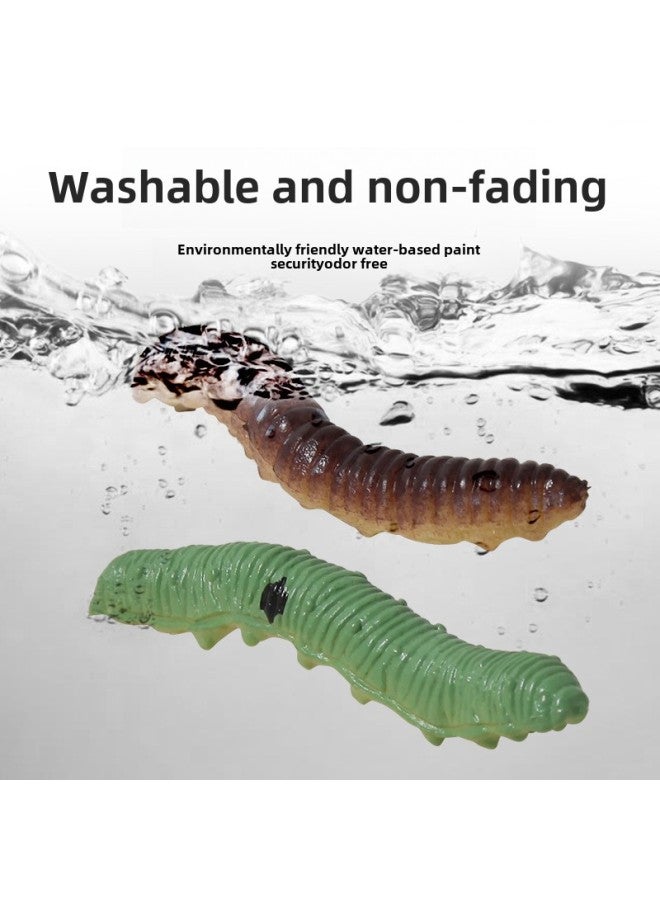 Simulation Of Caterpillar, Caberola, Reptile Insect Animal Model Children's Toys Prank Trick Trick Props-Color:Caterpillar Simulation Model (set Of 12 Models)  - Image 4