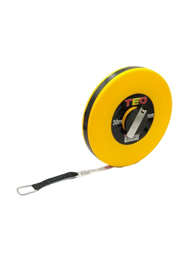 Ted Fiberglass Measuring Tape 30 Meter 100 Ft – Heavy Duty Survey Tape with Handle, Durable Case, Easy-Read Markings for Construction, Roads, Railways, Engineering & Outdoor Use - Image 3