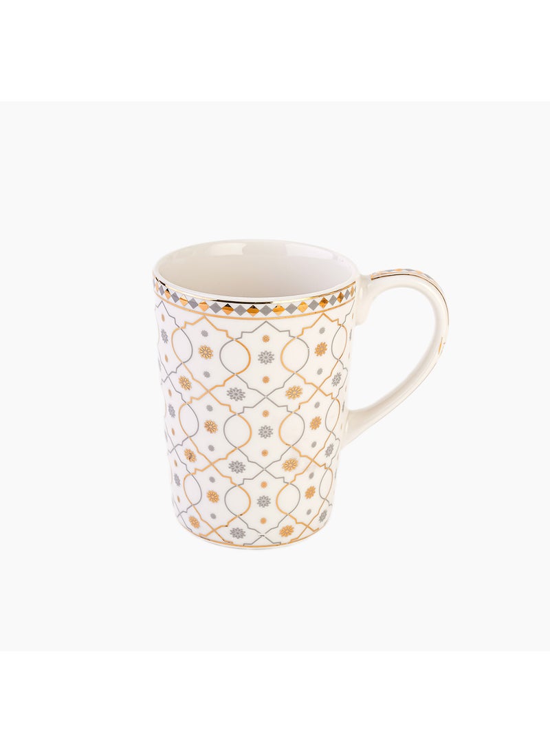 Homesmiths Ramadan  Rosa  Al Andalus Large Mug 375Ml  - Moroccan Inspired, Ceramic,  Dishwasher Safe , Perfect For Coffee, Tea, Hot Chocolate  & Gift Idea