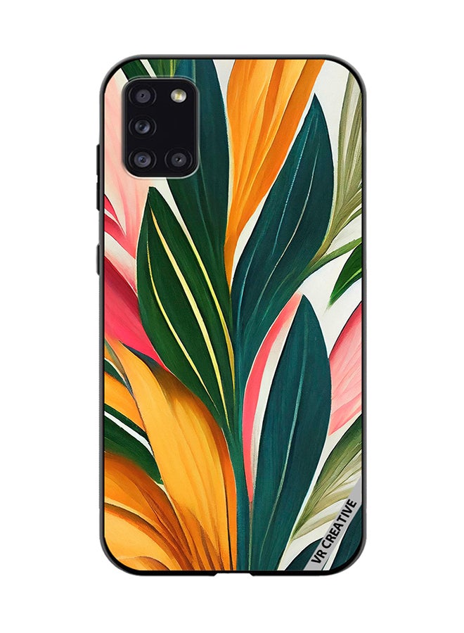 VR CREATIVE Protective Case Cover For Samsung Galaxy A31 Backdrop Of Abstract Bright Style Flowers And Tropical Design Multicolour - Image 1