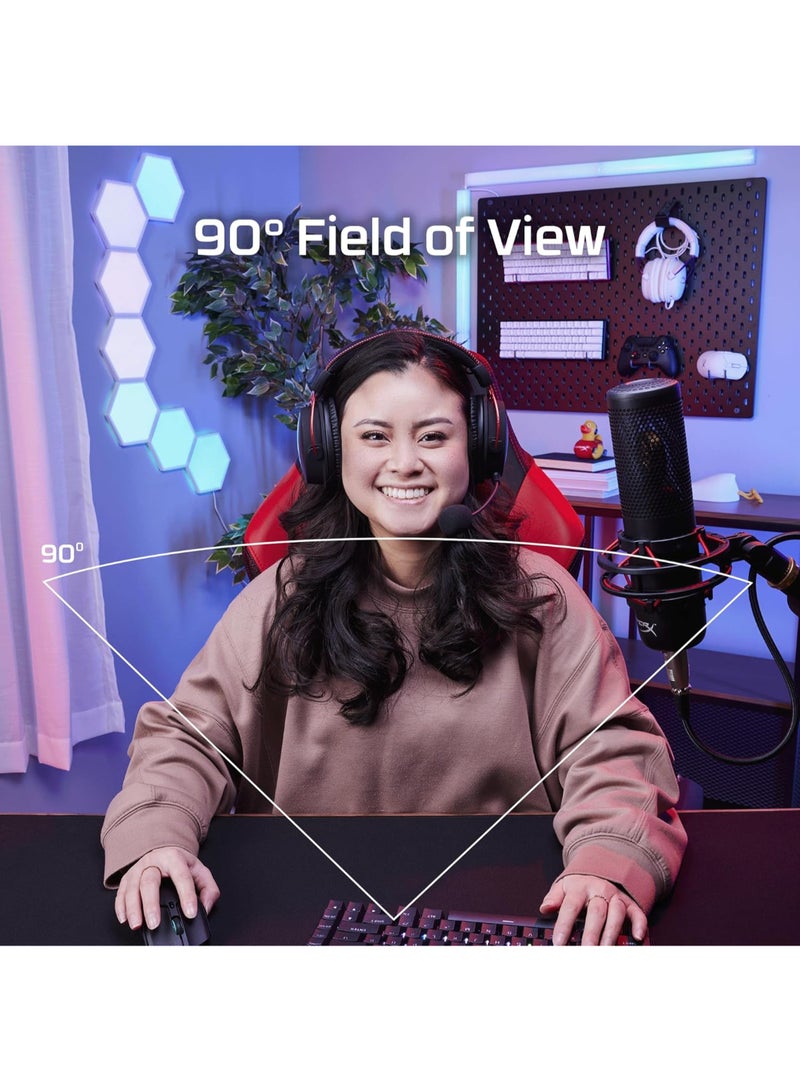 HYPERX Vision S – Webcam, 4K Video Recording @ 30fps, 90° Field-of-View - Image 3