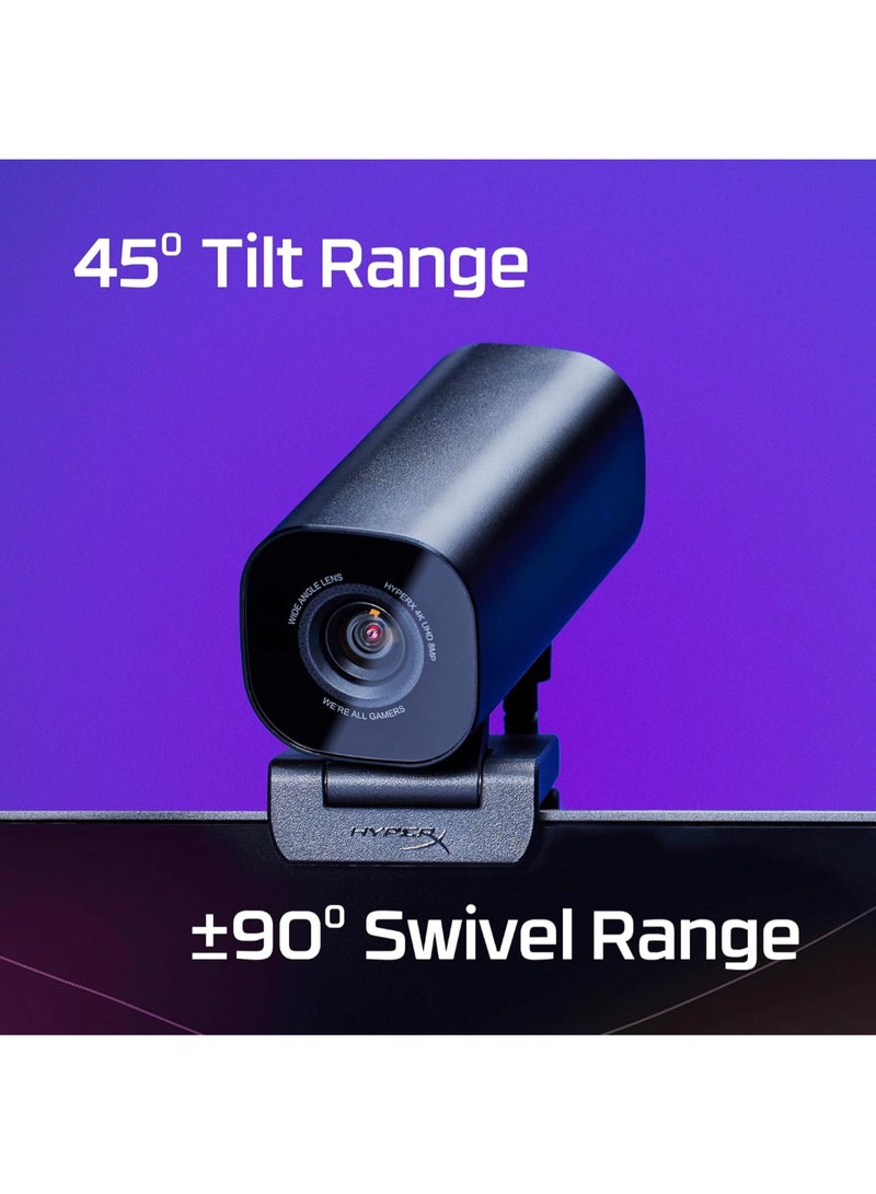 HYPERX Vision S – Webcam, 4K Video Recording @ 30fps, 90° Field-of-View - Image 5