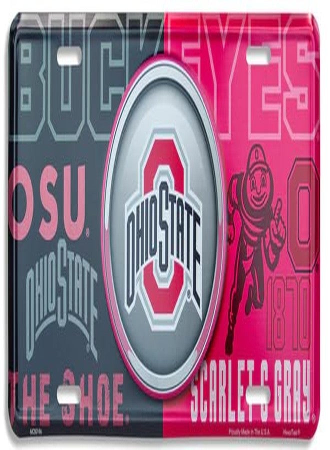 Hangtime Ohio State University - Ohio Buckeyes - Bullseye Style License Plate - Image 1