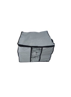Generic 1Pc Foldable Closet Organizer Storage Bag Box With Clear Window, Waterproof Durable Fabric Grey  - Image 1